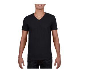 Gildan GN646 - Herren T-Shirt mit V-Ausschnitt aus 100% Baumwolle Schwarz