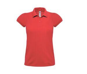 B&C BC441 - Heavymill Kurzarm Poloshirt Red