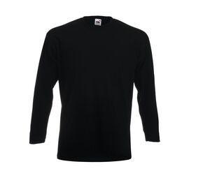 Fruit of the Loom SC215 - Langarm-T-Shirt Schwarz