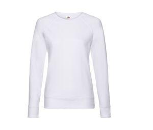 Fruit of the Loom SC361 - Langarm-Baumwoll-Sweatshirt für Damen Weiß