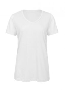 B&C BC058 - Damen-Tri-Blend V-Ausck T-Shirt Weiß