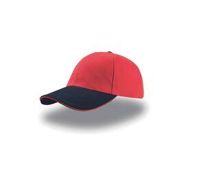 Atlantis AT003 - 6-Panel-Sandwichkappe Red / Navy