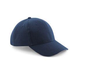 Beechfield BF065 - PRO-STYLE HEAVY BRUSHED COTTON CAP French Navy/ Stone
