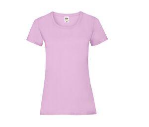 Fruit of the Loom SC600 - Lady-Fit Baumwoll Damen T-Shirt Light Pink