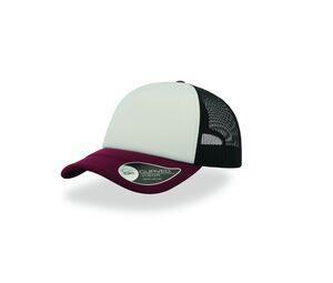 ATLANTIS AT011 - RAPPER CAP White / Black / Burgundy