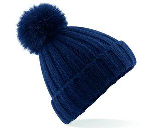 Beechfield BF413 - VERBIER FAUX FUR POP POM CHUNKY BEANIE