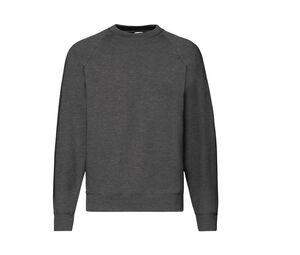 Fruit of the Loom SC260 - Herren-Pullover mit Raglanärmeln Dark Heather Grey