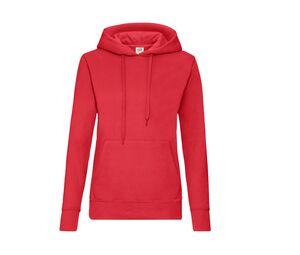 Fruit of the Loom SC269 - Frauen Hoodie mit Känguru-Tasche Red