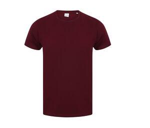 Skinnifit SF121 - Herren-Stretch-Baumwoll-T-Shirt Burgund