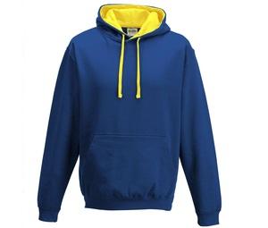 AWDIS JH003 - Kontrast-Hoodie Royal Blue/Sun Yellow