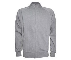 JHK JK296 - Sweatshirt mit Reißverschluss Unisex Grey melange