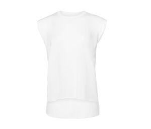 Bella+Canvas BE8804 - Damen T-Shirt mit gerollten Ärmeln Weiß