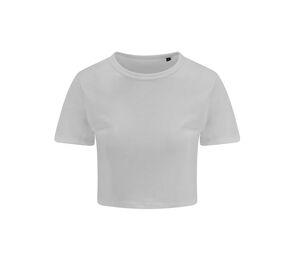 JUST T'S JT006 - WOMEN'S TRI-BLEND CROPPED T Solid White