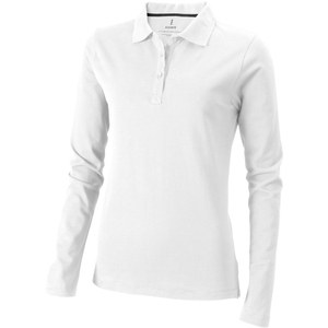 Elevate Life 38087 - Oakville Langarm Poloshirt für Damen Weiß