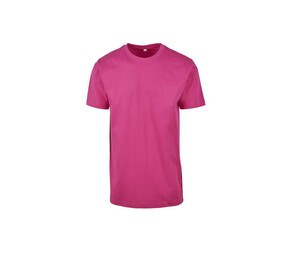 BUILD YOUR BRAND BY004 - Tshirt col rond Hibiskus Pink