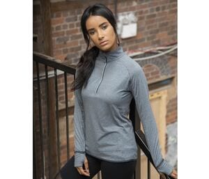 Tombo TL563 - LADIES LONG SLEEVED 1/4 ZIP TOP