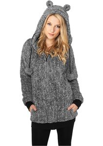 Urban Classics TB616C - Ladies Melange Teddy Zip Hoody