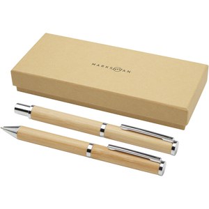 Marksman 107833 - Apolys Kugelschreiber und Tintenroller Geschenkset aus Bambus 